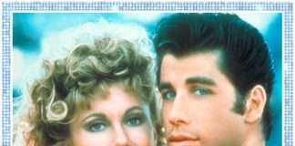 Sandy Olsson (Olivia Newton-John) et Danny Zuko (John Travolta) sur l'affiche de Grease