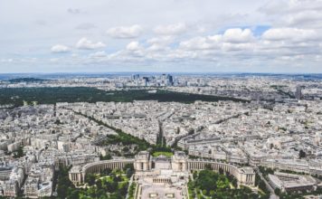 Une vue de Paris, près du Trocadero