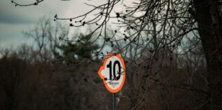 Au Royaume Uni, des panneaux de vitesse ont des bords verts.